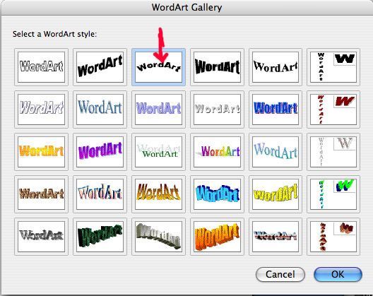 WordArt Example image